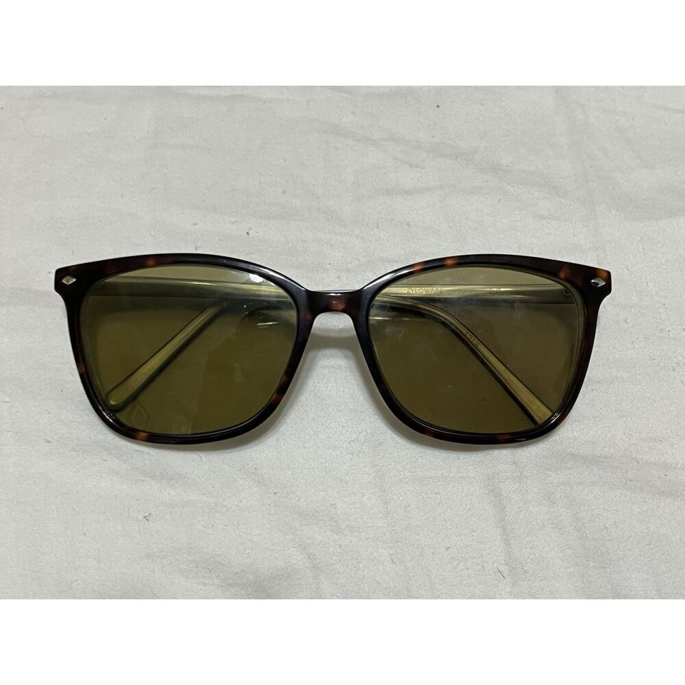 New Via Spiga Brown‎ Amber Blue Tortoise Wayfarer Eyeglasses 350S 550 55 16 135